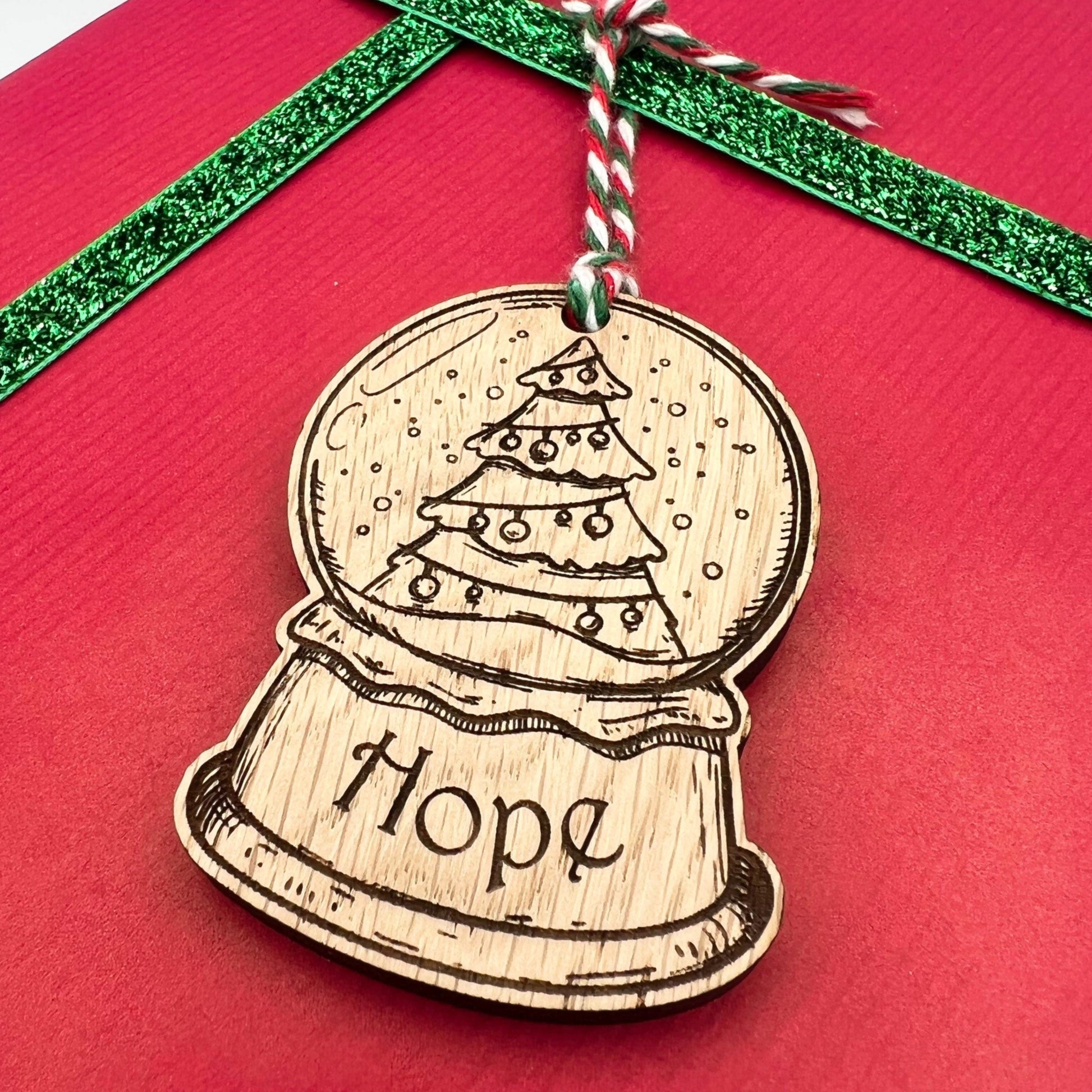 Personalised Christmas Tree Snow Globe Gift Tags