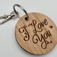 I Love You Keyring