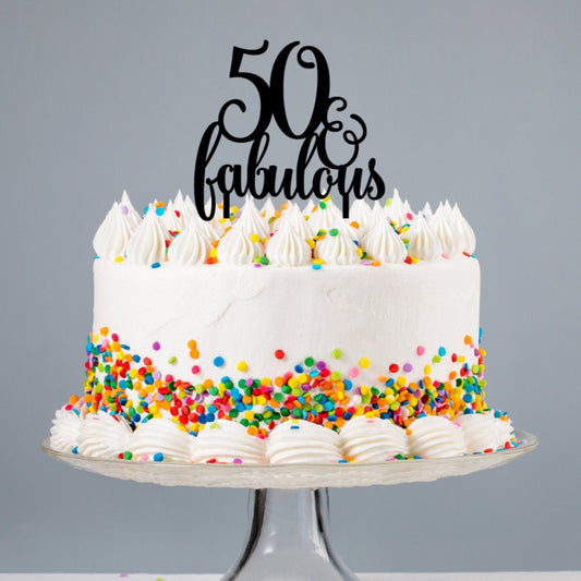 Personalised 50th Birthday Cake Topper