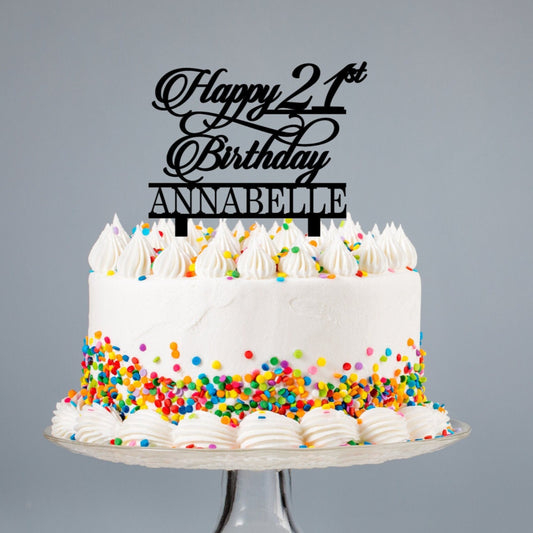 Personalised 21st Birthday Cake Topper