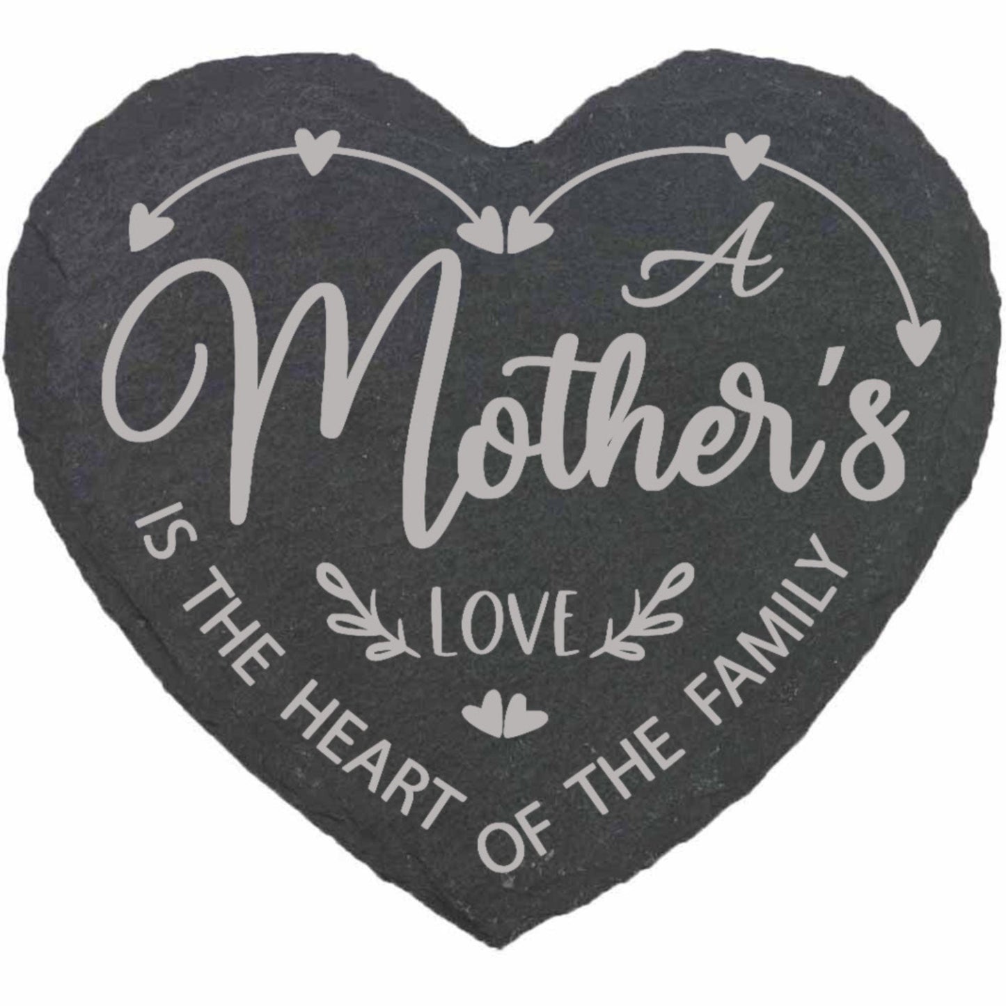 Mum Heart Slate Shaped Coaster