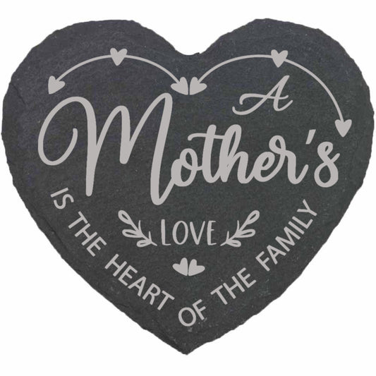 Mum Heart Slate Shaped Coaster