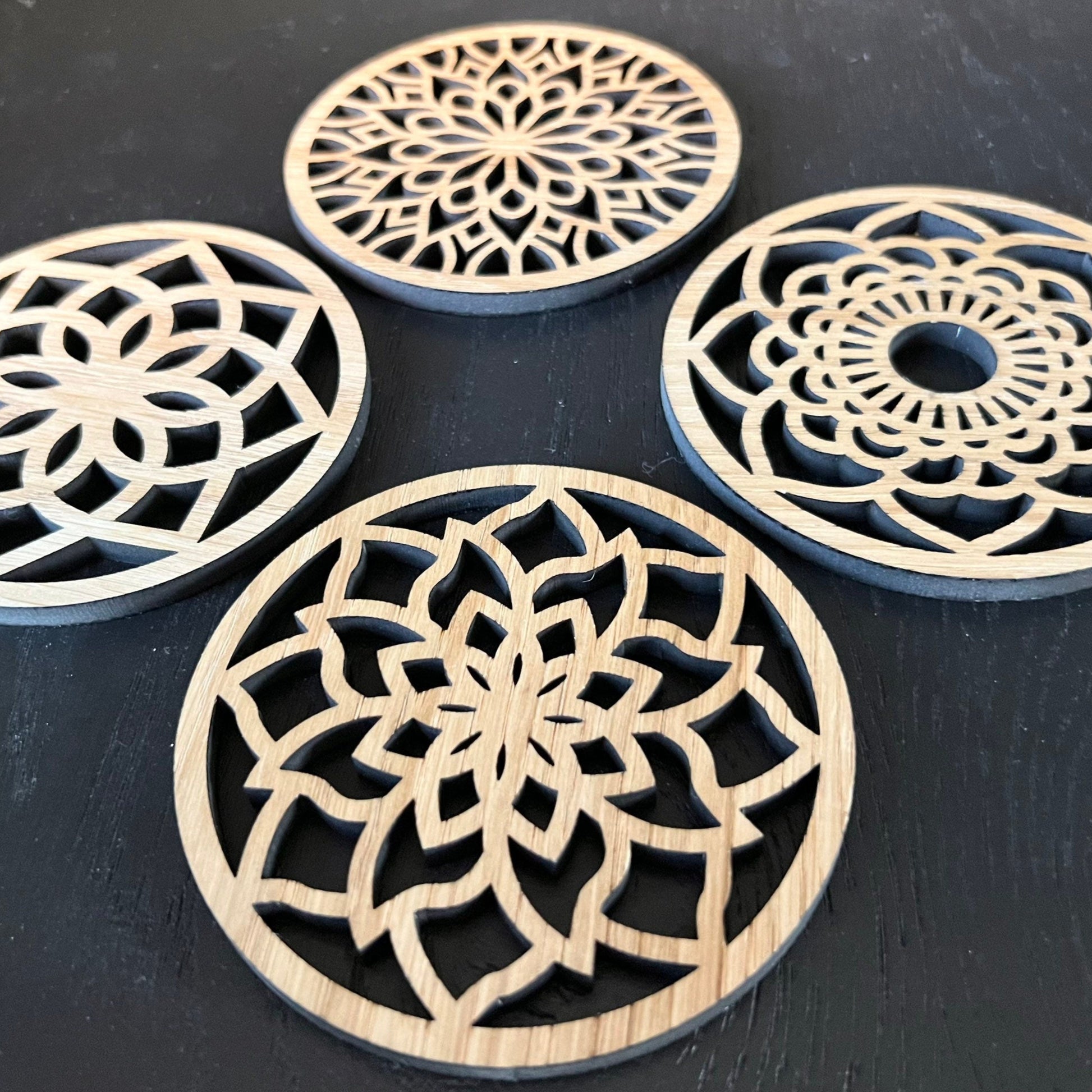 Wooden Patterned Coasters