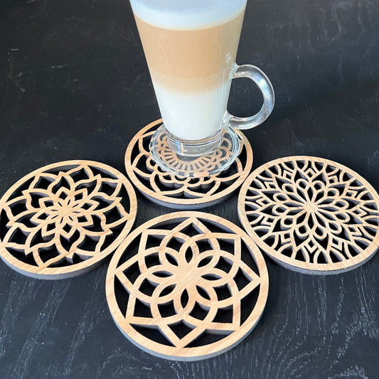 Wooden Patterned Coasters