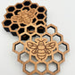 Honeycomb Bee Wooden Coasters