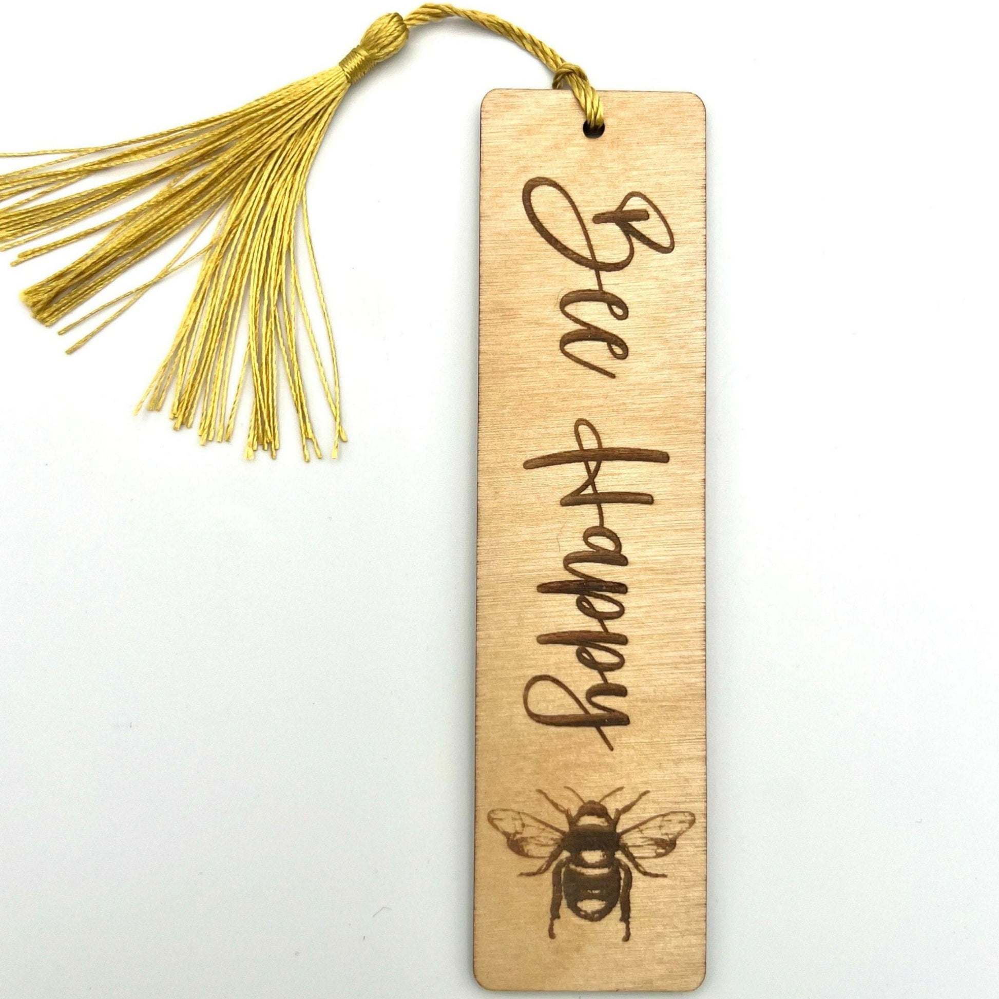 Wooden Bookmark - Bee Happy